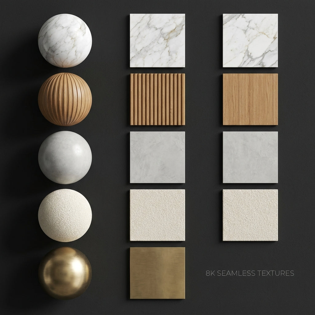 Premium Architectural Material & Texture Starter Pack (8K Seamless PBR)